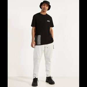 Bershka T-Shirt with Reflective Pocket